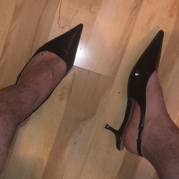 FSJverypointyheels👠.Microheels.Kitten heels.Pointytoebox.Slingbacks.Size13women - Picture 6 of 9